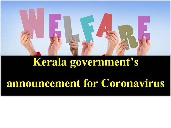Kerala government announcement for coronavirus